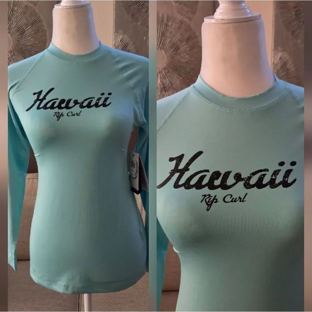 Rip Curl Hawaii Relaxed Fit Swim Shirt Rash Guard UPF 50+ Sz Med